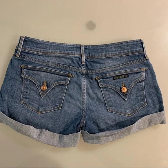 Hudson Crowley Mid Rise Cuffed Jean Shorts - Picture 3 of 9